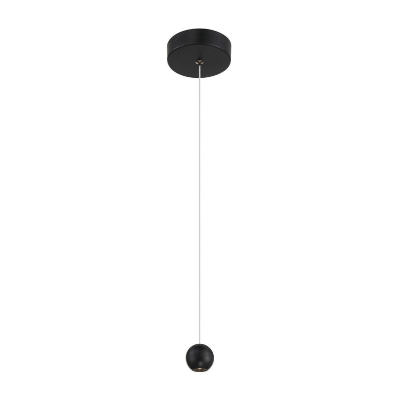 Itty LED Mini Pendant in Coal Black