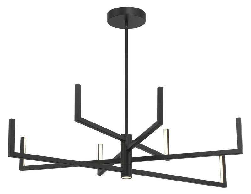 Articular 40" LED Chandelier in Coal Black