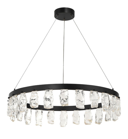 Artic Glacier 33" LED Chandelier in Coal Black
