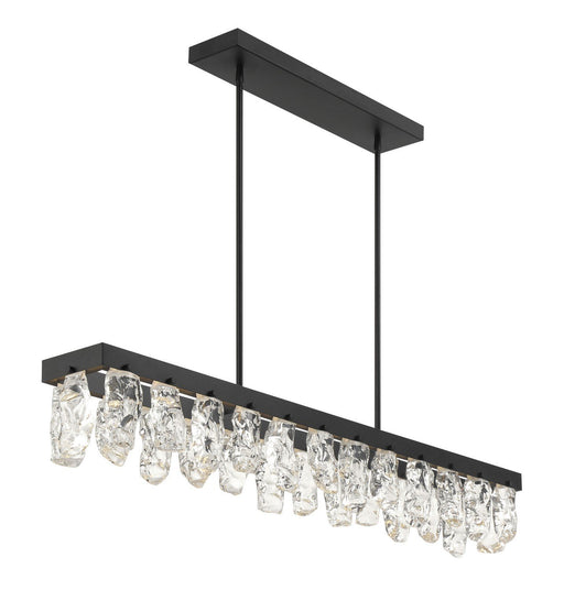 Artic Glacier LED Linear Chandelier in Coal Black