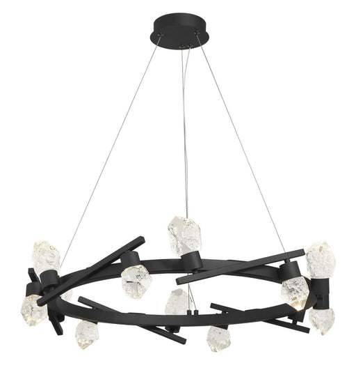 Kosmyc LED Chandelier in Sand Coal Black