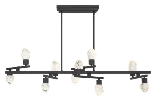 Kosmyc LED Linear Chandelier in Sand Coal Black