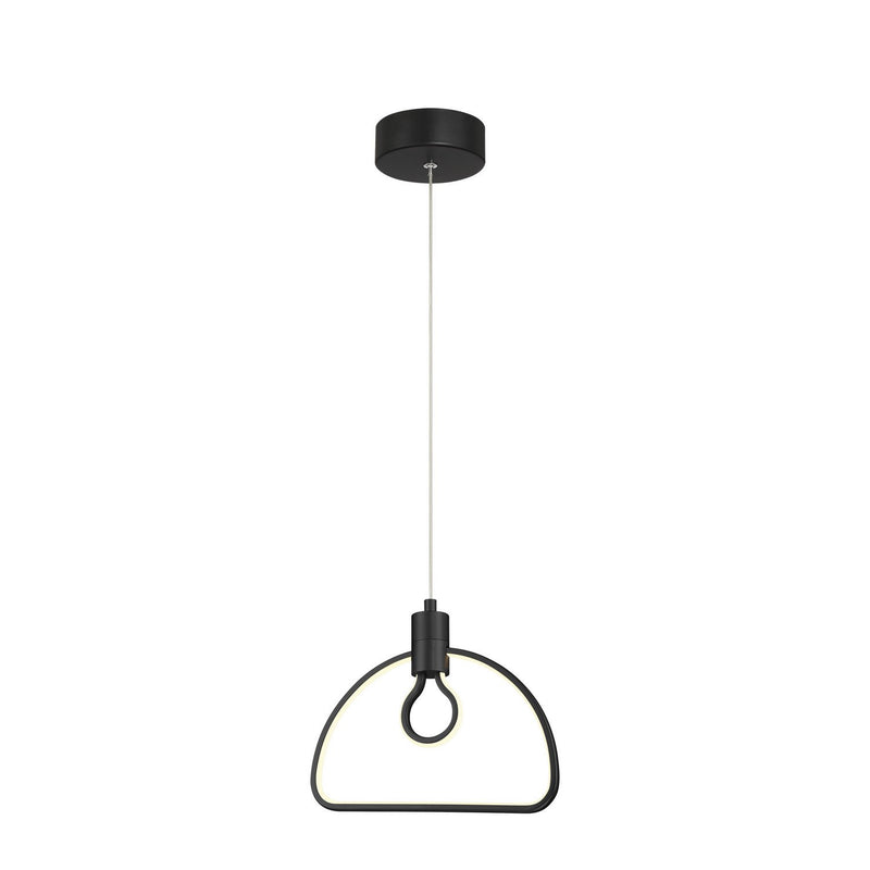 Edison's Outline 10" LED Pendant in Coal Black