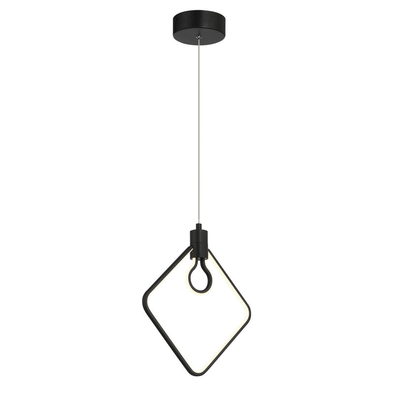Edison's Outline 11.5" LED Pendant in Coal Black