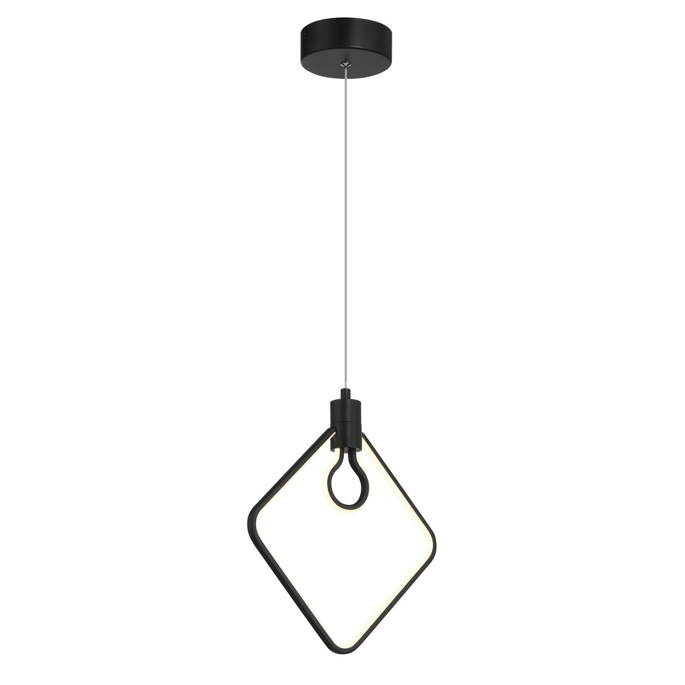 Edison's Outline 11.5" LED Pendant in Coal Black