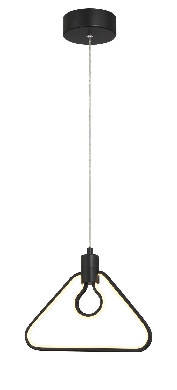 Edison's Outline 11.25" LED Pendant in Coal Black