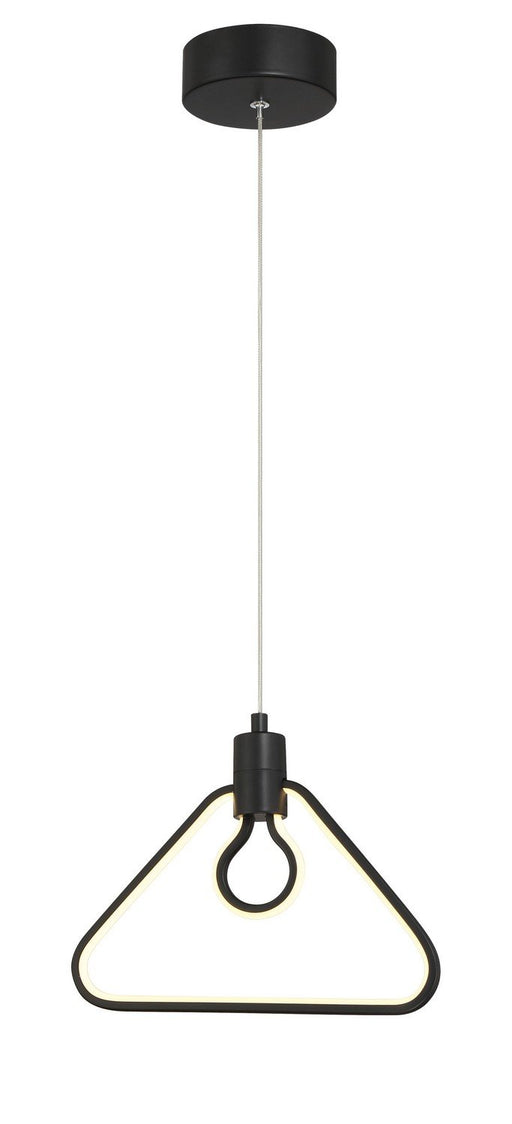 Edison's Outline 11.25" LED Pendant in Coal Black