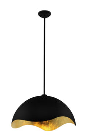 Eclos 24" Pendant in Sand Coal with Gold Highlights