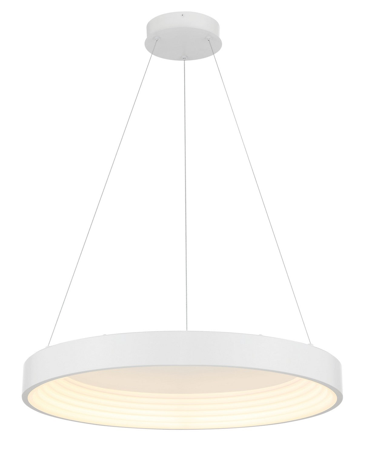 P5555-44B-L - Conc LED Pendant in Matte White by George Kovacs