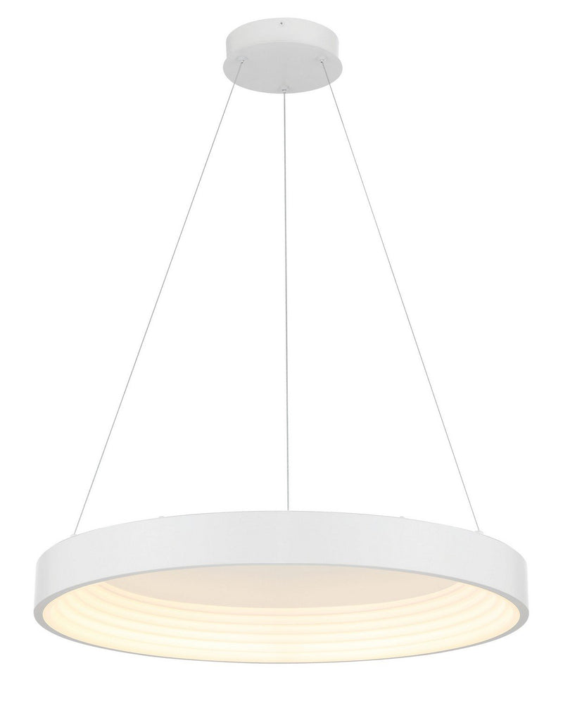 Conc LED Pendant in Matte White