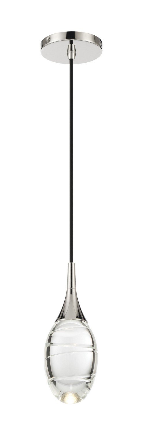 Hail Teardrop LED Mini Pendant in Polished Nickel
