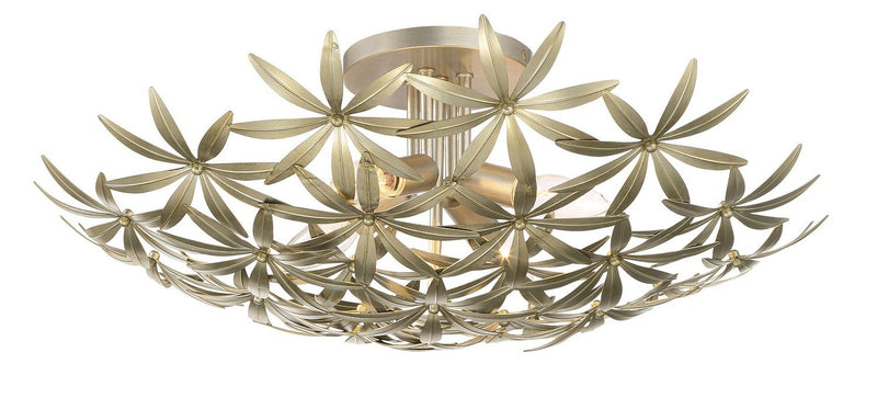Flower Child 4-Light Semi-Flush Mount in Ambry Gold