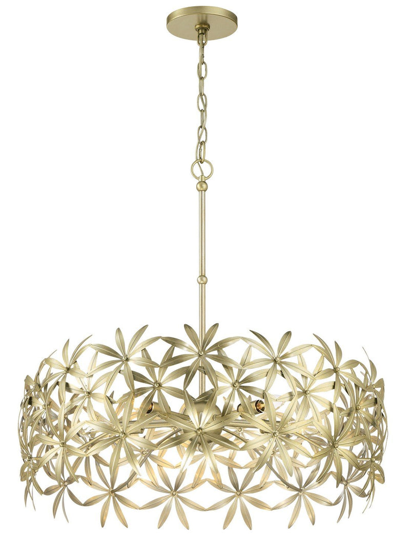 Flower Child 5-Light 26" Pendant in Ambry Gold