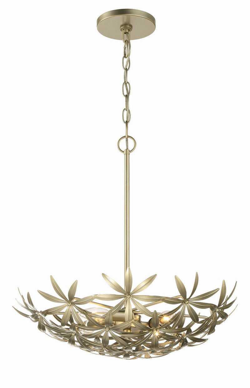 Flower Child 4-Light Pendant in Ambry Gold