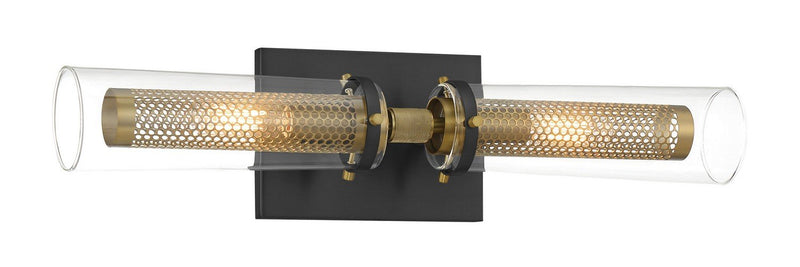 Emmerham 2-Light Bath Vanity Light in Coal
