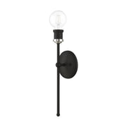 Lansdale ADA Wall Sconce in Black with Brushed Nickel Accents