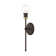 Lansdale ADA Wall Sconce in Bronze with Antique Brass Accents