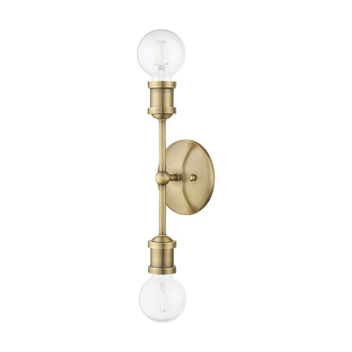 Lansdale 2-Light ADA Bath Vanity Light in Antique Brass