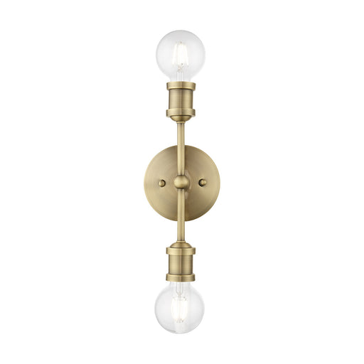 Lansdale 2-Light ADA Bath Vanity Light in Antique Brass