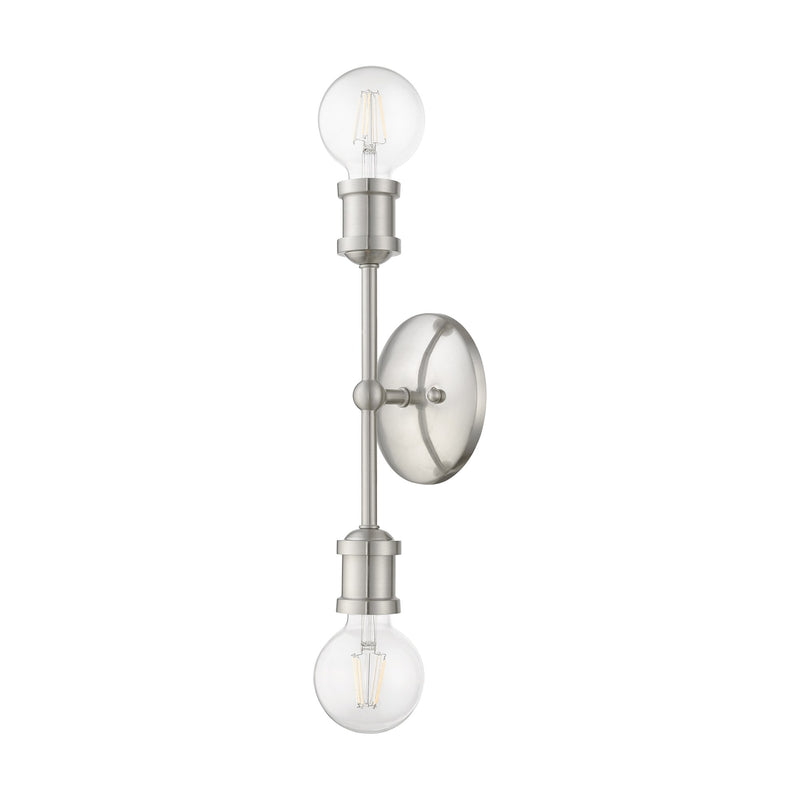 Lansdale 2-Light ADA Bath Vanity Light in Brushed Nickel
