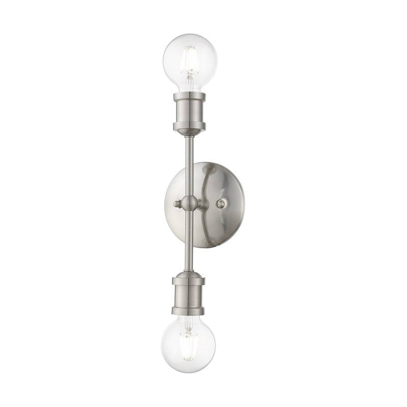 Lansdale 2-Light ADA Bath Vanity Light in Brushed Nickel