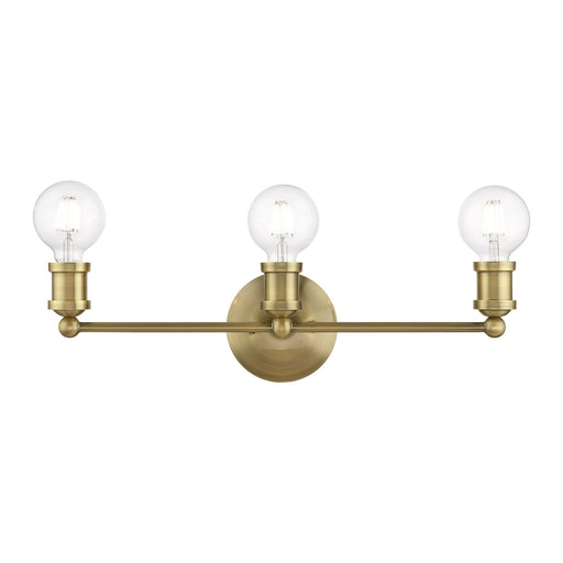Lansdale 3-Light ADA Bath Vanity Light in Antique Brass