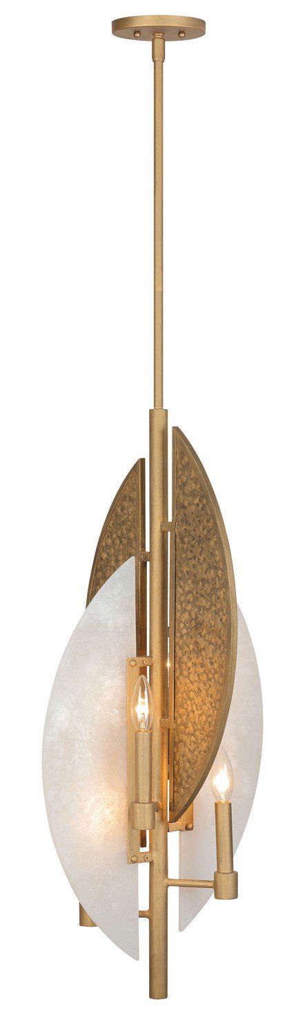 Saint Martin Tall 4-Light Pendant in Ashen Gold