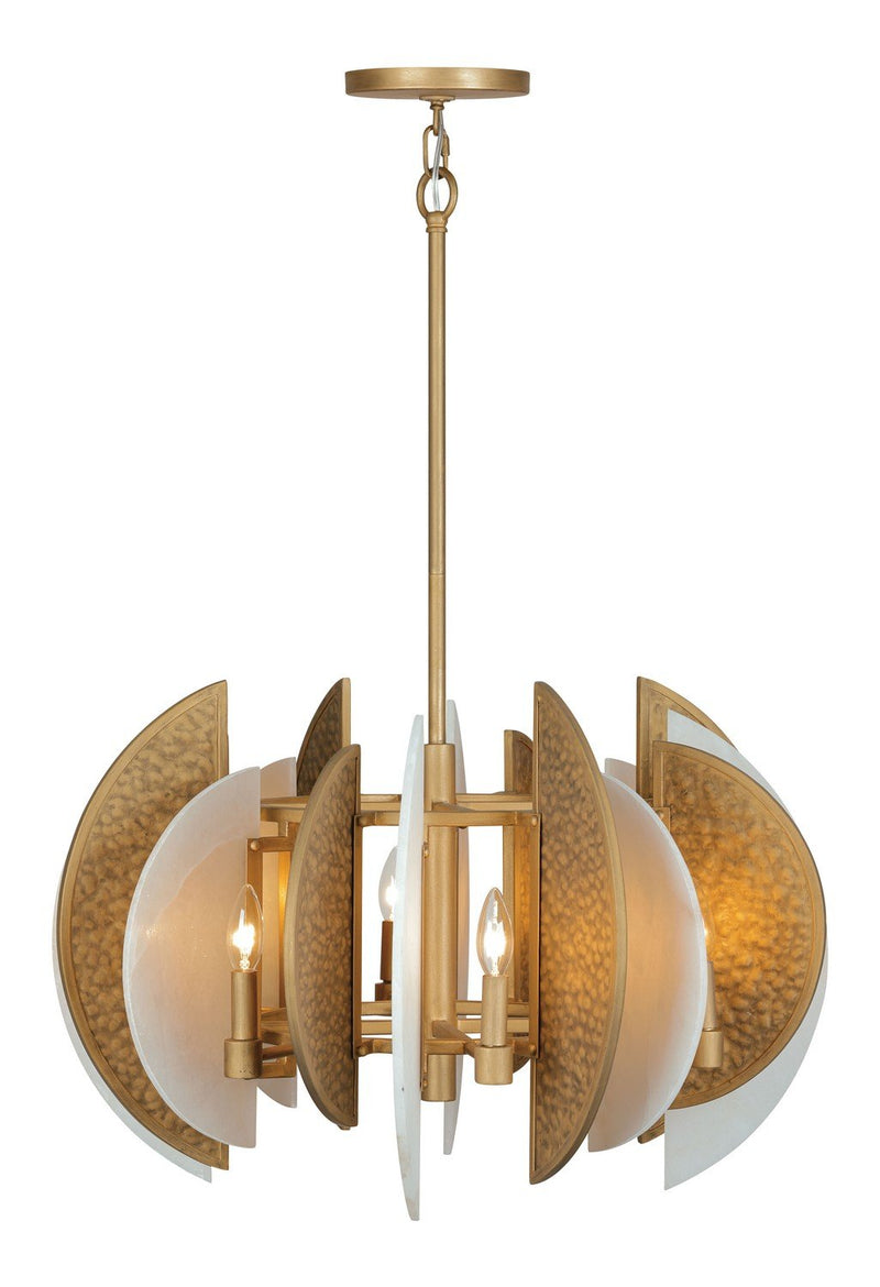 Saint Martin 8-Light Chandelier in Ashen Gold