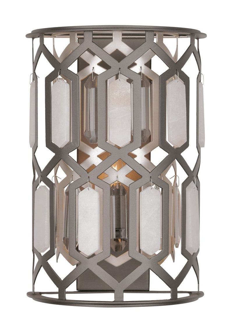 Hexly 11" Wall Sconce in Bronze & Sultry Sliver