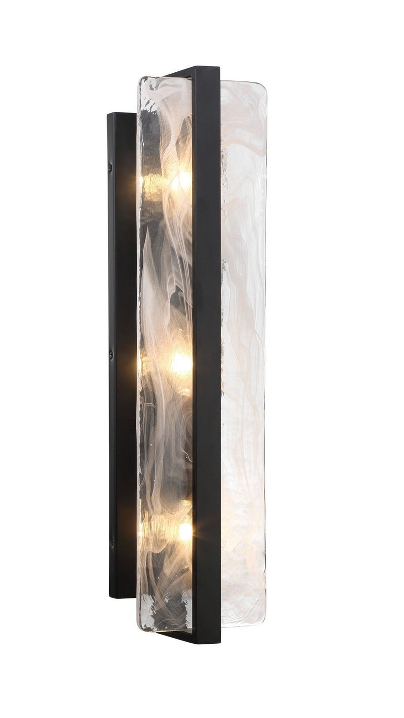 Cloud Break 3-Light Wall Sconce in Coal