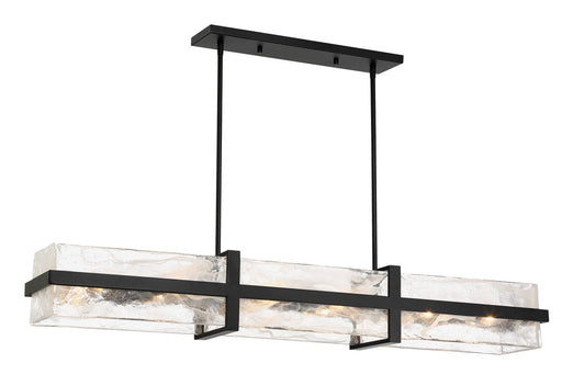 Cloud Break 12-Light Small Linear Pendant in Coal
