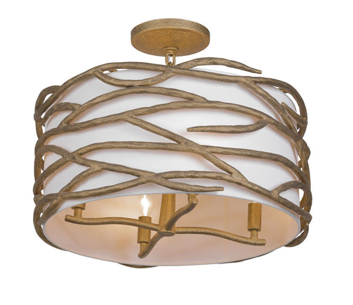 Branch Reality 4-Light Semi-Flush Mount in Ashen Gold