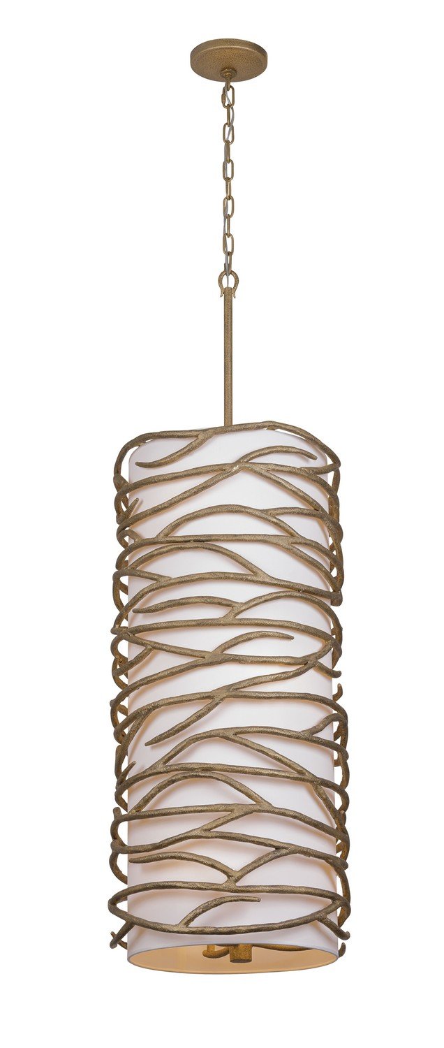 Branch Reality 9-Light Foyer Pendant in Ashen Gold