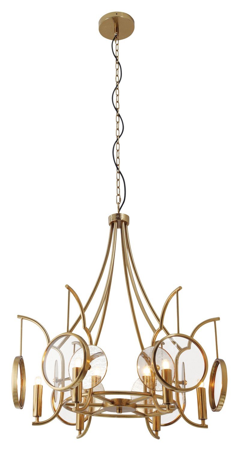Into Focus 6-Light Chandelier in Artisan Brass