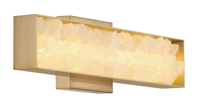 Divinely 16" LED Bath Vanity Light in Celeste Brass
