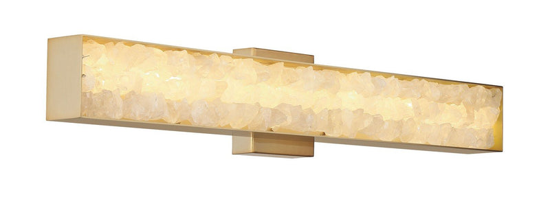 Divinely 32" LED Bath Vanity Light in Celeste Brass