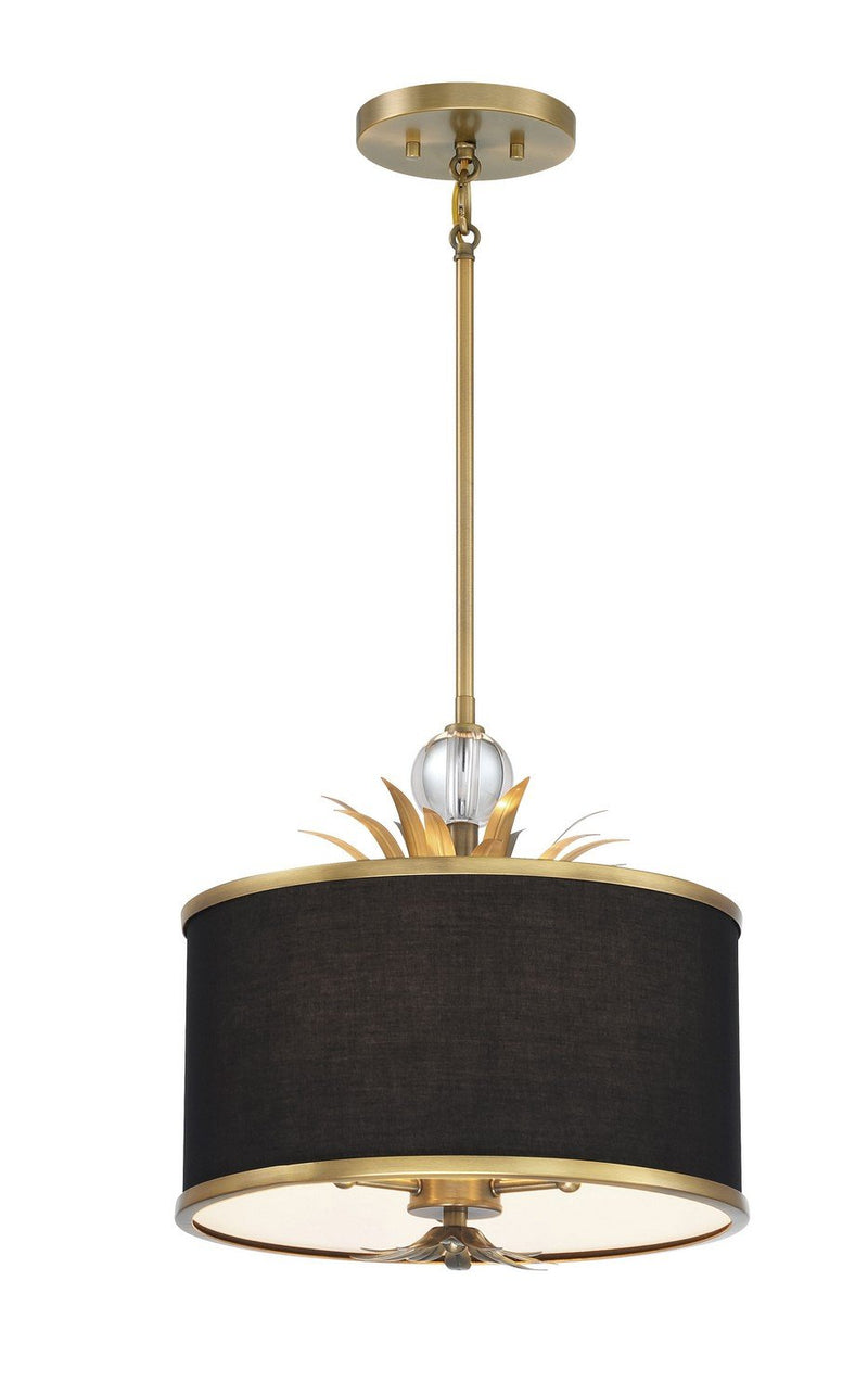 Caprio 3-Light Pendant in Brush Brass