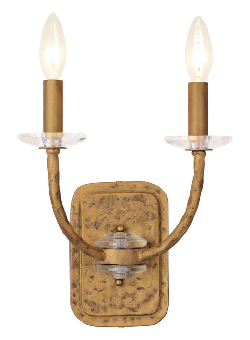 Atella 2-Light Wall Sconce in Ashen Gold