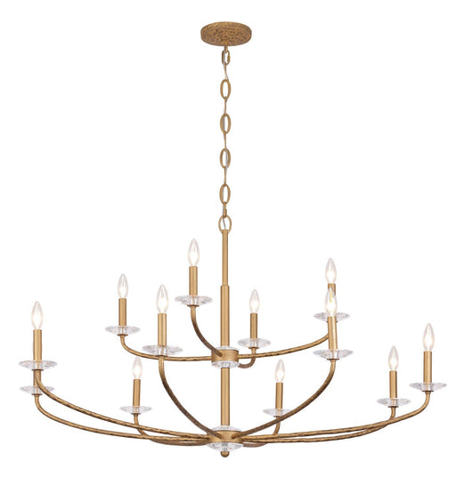 Atella 12-Light Chandelier in Ashen Gold