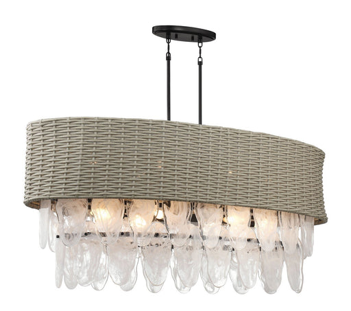 Breakers Isle 12-Light Linear Pendant in Coal