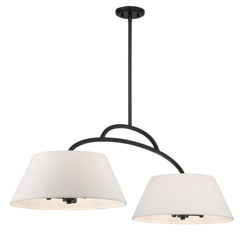 Headington 6-Light Linear Chandelier in Coal