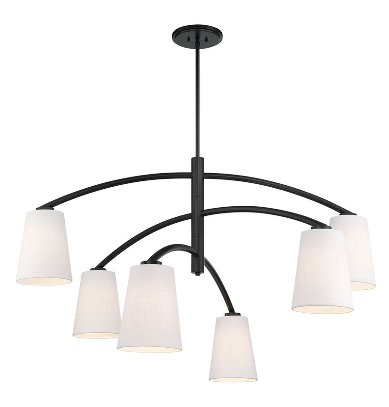 Headington 6-Light 54" Chandelier in Coal