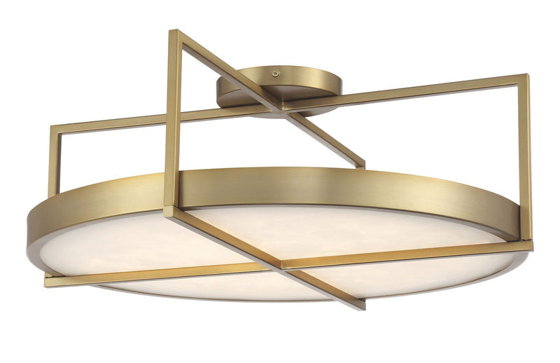 Boada Large LED Semi-Flush Mount in Soft Brass
