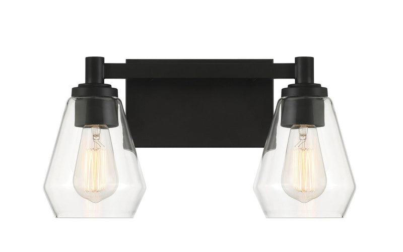 Clarity 2-Light Bath Vanity Light in Coal