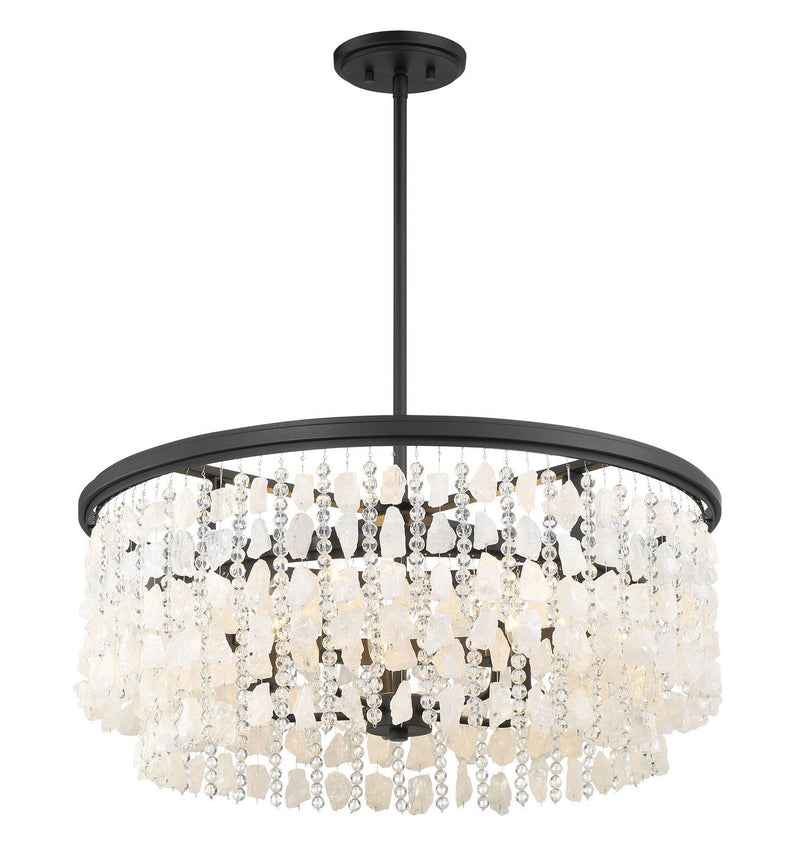 Shimmering Elegance 5-Light Chandelier in Sand Coal