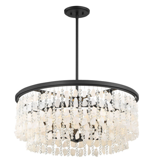Shimmering Elegance 5-Light Chandelier in Sand Coal