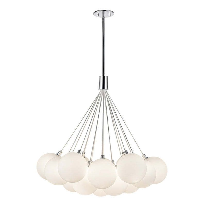 Bolla LED Chandelier in Opal Glass - Lamps Expo