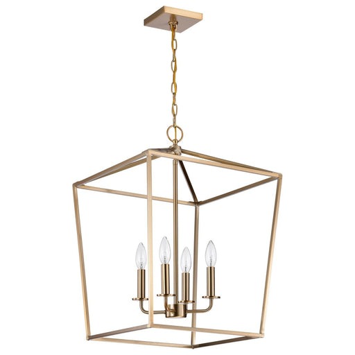Emma 17" 4-Light Lantern Pendant in Burnished Brass