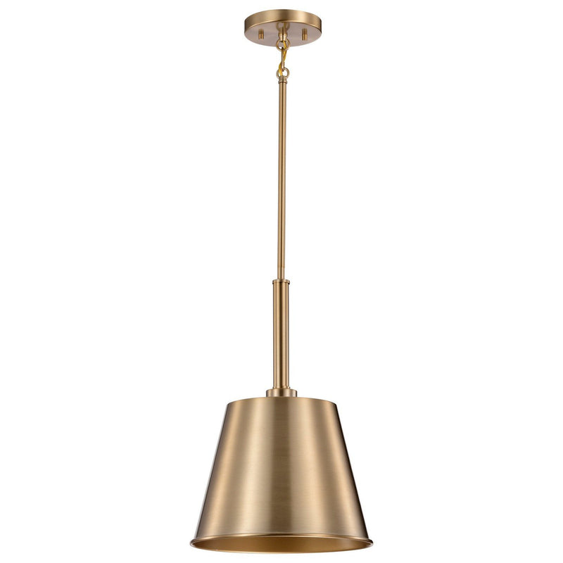 Alexis 11" Pendant in Burnished Brass and Gold