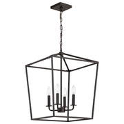 Emma 20" 4-Light Lantern Pendant in Dark Bronze